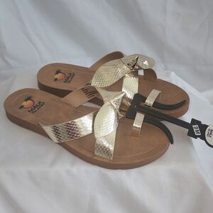 Maui Island Gold and Brown Women's Sandals